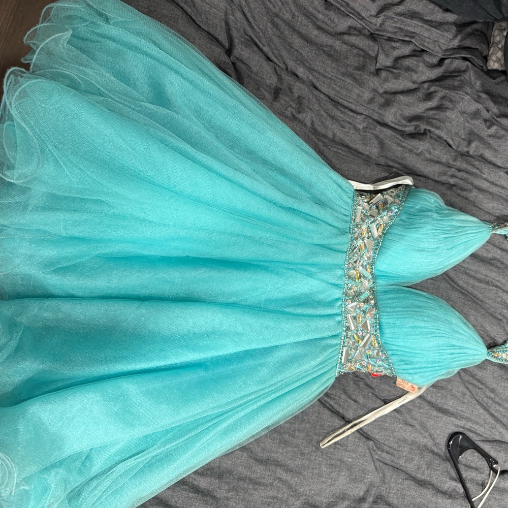 Elegant Turquoise Kids Dress